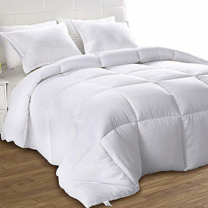 Utopia Bedding Down Alternative Comforter (King/Cal King, White) - All Season Comforter - Plush Siliconized Fiberfill Duvet Insert - Box Stitched