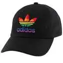 adidas Originals 阿迪达斯三叶草 彩虹经典LOGO刺绣弯檐帽棒球帽