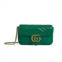 Gucci Super Mini Matelassé Marmont 新季绿色单肩包