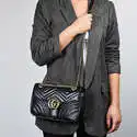 Gucci Small Leather Marmont Matelassé 26cm 小号单肩包