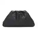 BOTTEGA VENETA Intrecciato 黑色编织云朵手拿包