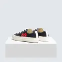 Converse X CDG PLAY 黑色爱心低帮女士帆布鞋