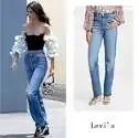 Kendall Jenner 童款 Levi's Ribcage 直筒牛仔长裤