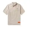 HERON PRESTON 宽松米白色工装短袖