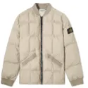 STONE ISLAND 米灰色羽绒服