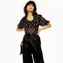 Topshop 方领碎花短袖上衣