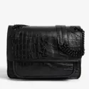 Saint Laurent Niki Monogram 鳄鱼纹压花皮革单肩包