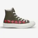 码全速抢！Comme des Garçons x Converse 心形印花帆布运动鞋