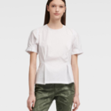 DKNY Peplum Top With Pleated Sleeves 女士衬衫