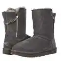 7码最后一双~UGG Classic Short Sparkle Zip 灰色雪地靴