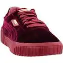 Puma 彪马 Cali Velvet 酒红色丝绒运动鞋