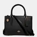 Coach Brooklyn Carryall 28 黑色真皮包包