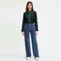 Levi's MADE & CRAFTED 纽扣装饰直筒牛仔裤