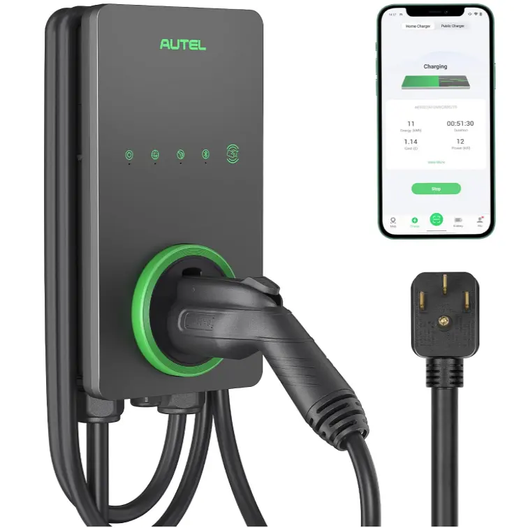 Autel 高达40Amp家用2级电动汽车充电器