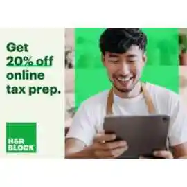 H&R Block At Home: Receive 20% OFF DIY Online Tax Filing