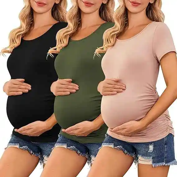 Ekouaer 女式孕妇衬衫3件装