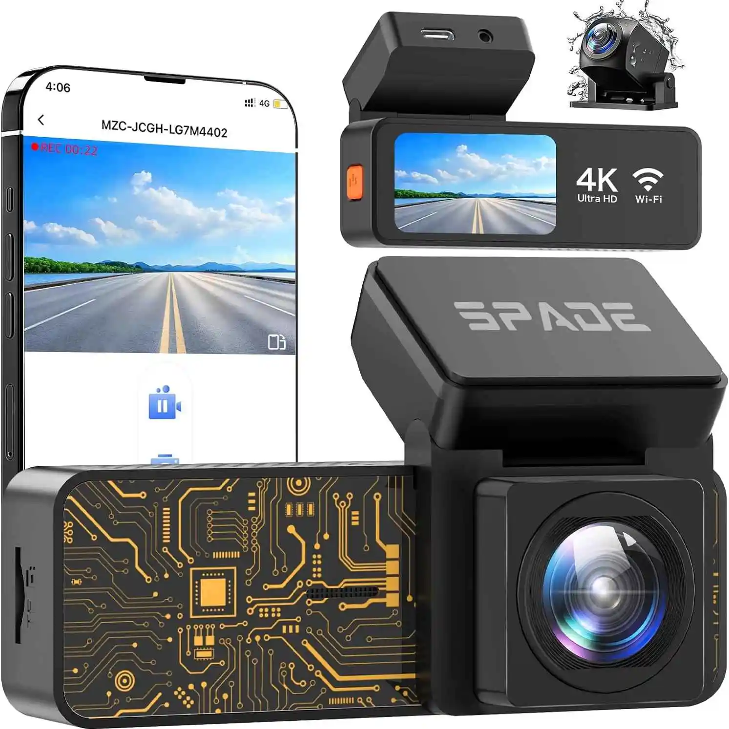 SPADE Mini Dash Camera Recorder for Car