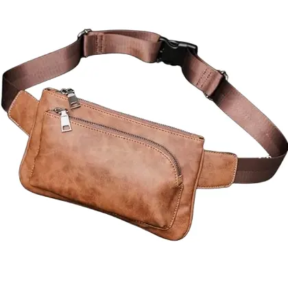 Bestsent Men's Leather Sling Bag
