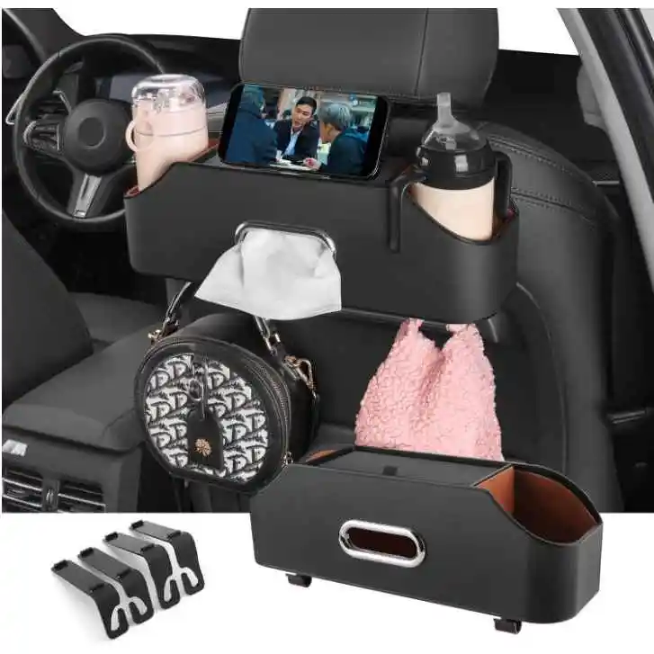 HOLDCY Car Back Seat Organizer with 2 Drink Cup Holder