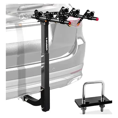 Hitch Mount Double Foldable Bicycle Carrier Racks