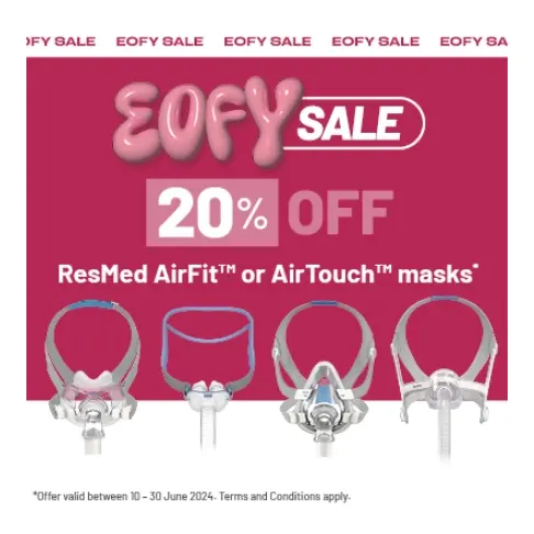 ResMed AU: Receive 20% OFF ResMed AirFitTM and ResMed AirTouchTM Mask