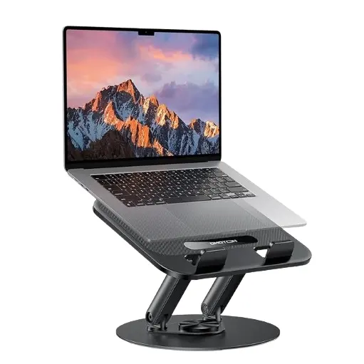 OMOTON Ergonomic Laptop Stand for Desk with 360° Rotating Base