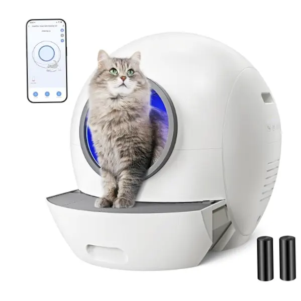 Self-Cleaning Litter Box for Multiple Cats