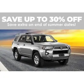 Fox Rent A Car: End of Summer Special Up to 30% OFF