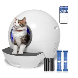 Nafcefi Self Cleaning Litter Box for Cats 2 Pack Cat Litter