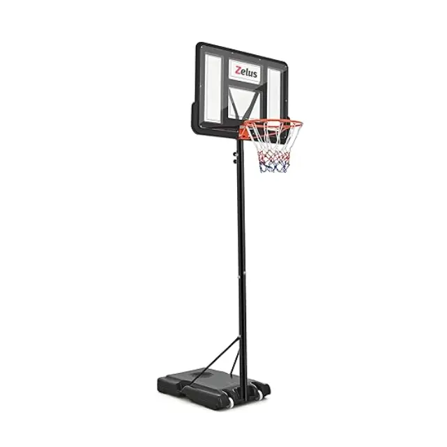 4.4/4.9/5.5 to 10 ft Height Portable Basketball Hoop System