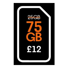 VOXI: 75GB SIM Only £12/month