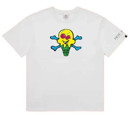 PIECE BY PIECE CONES AND BONES T-SHIRT - WHITE