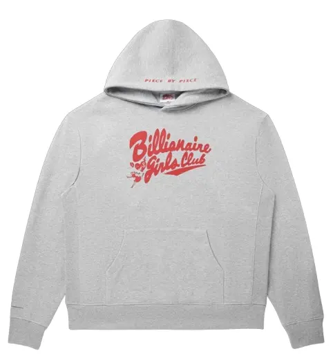 PIECE BY PIECE BGC SCRIPT LOGO HOODIE - HEATHER GREY