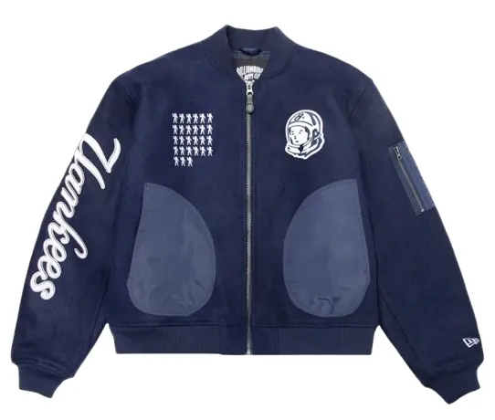 NEW YORK YANKEES HEART & MIND WOOL BOMBER - NAVY