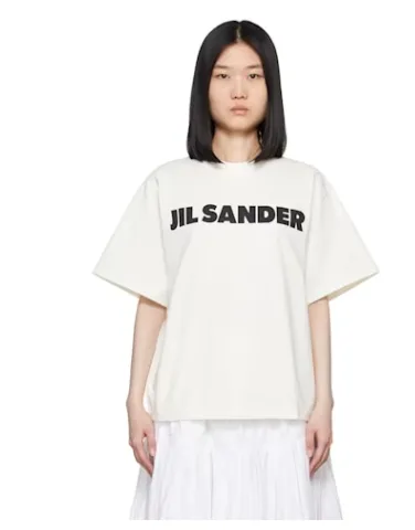 JIL SANDER Off-White Printed Logo T-Shirt