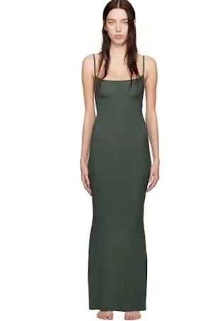 SKIMS Khaki Soft Lounge Long Slip Dress