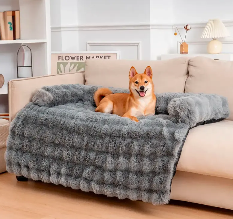 Fluffy Fuzzy Calming Dog Bed Sofa Protector Pet Mat