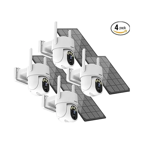 EVERSECU 2K Outdoor-Solar Security Camera Wireless with PTZ 360° View