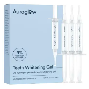 Auraglow 9% 牙齿美白凝胶注射器补充装