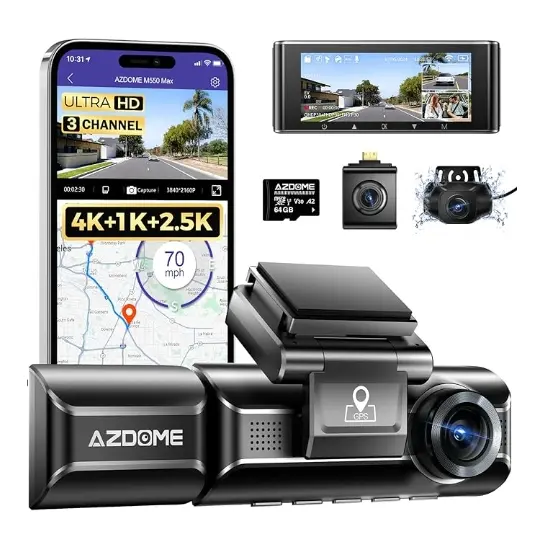 AZDOME M550 Max 4K 3 Channel Dash Cam