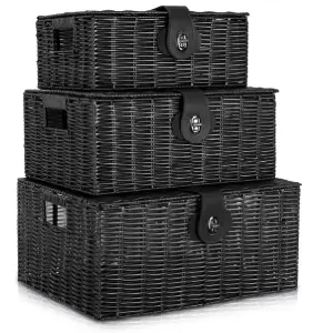 Set of 3 Homepeaz Woven Storage Basket Box