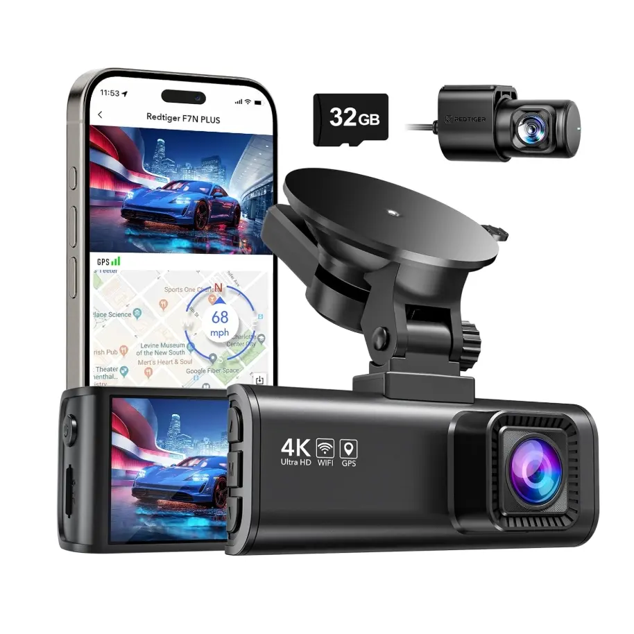 REDTIGER Dash Cam Front Rear