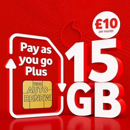 Vodafone Ltd：3月套餐15GB流量仅需每月£10