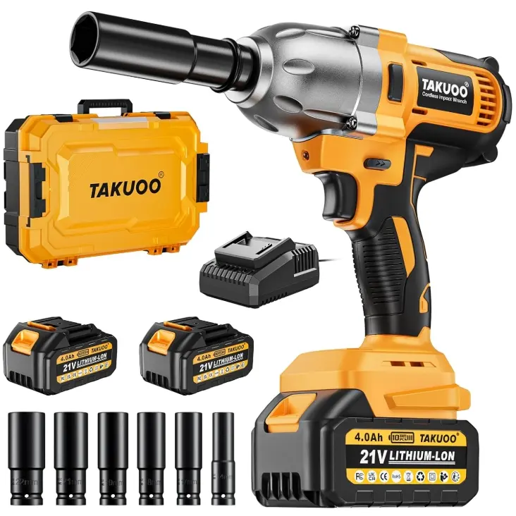 Takuoo Cordless 1/2 inch Brushless Impact Wrench