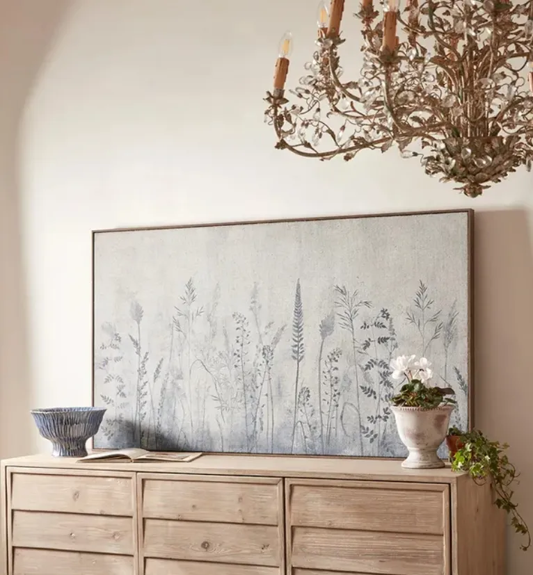 Framed Wildflower Hessian Wall Art