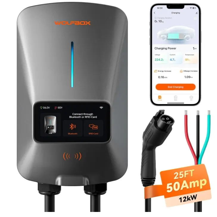 WOLFBOX Level 2 EV Charger 50 Amp