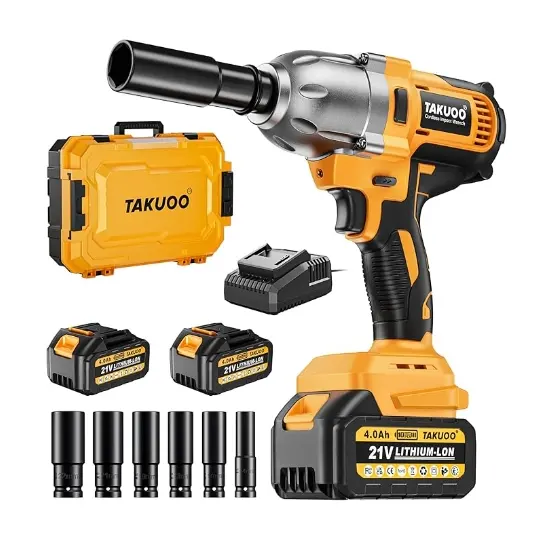 Takuoo Cordless 1/2 inch Brushless Impact Wrench