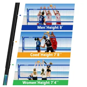 SKEERY Outdoor Heavy Duty Volleyball Net Set