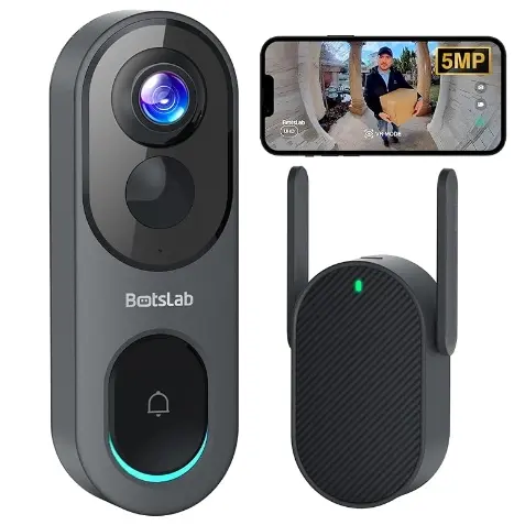 BOTSLAB 5MP Video Doorbell Camera Wireless