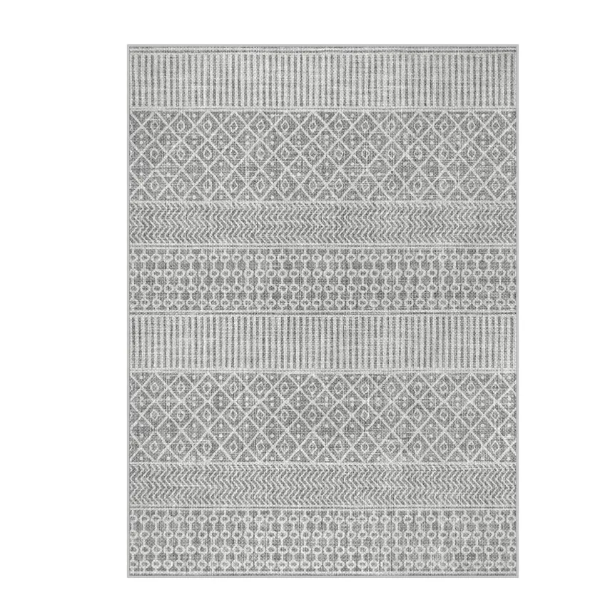 Lahome Washable Gray Indoor Door Rug